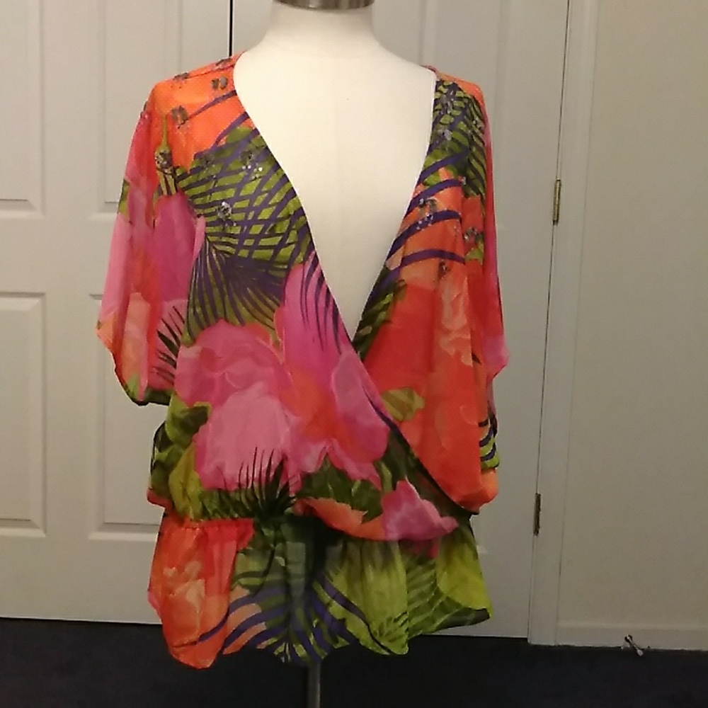 Plus size Sheer Top